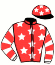 casaque portée par Madamet A. jockey du cheval de course MAGIC STARS, information pmu ZETURF