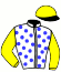 casaque portée par Mosse G. jockey du cheval de course MARZOUK, information pmu ZETURF