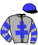 casaque portée par Moriceau A. jockey du cheval de course CURIOUS LADY, information pmu ZETURF
