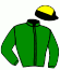 casaque portée par Urbano Aguero Lui. jockey du cheval de course SCRAT, information pmu ZETURF
