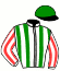 casaque portée par Demuro C. jockey du cheval de course GOLDEN DESERT, information pmu ZETURF