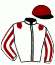 casaque portée par Chesneau A. jockey du cheval de course PLUIE D'ARAIZE, information pmu ZETURF