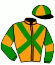casaque portée par Hardouin E. jockey du cheval de course LIBELLO, information pmu ZETURF