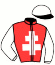 casaque portée par Maillot S. jockey du cheval de course SALAZAR, information pmu ZETURF