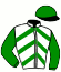casaque portée par Ruiz Gonzalez A. jockey du cheval de course INDOLOR, information pmu ZETURF