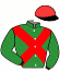 casaque portée par Law-eadie Rob. jockey du cheval de course MENGLI KHAN, information pmu ZETURF