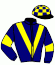 casaque portée par Gauffenic N. jockey du cheval de course KELIADE, information pmu ZETURF