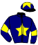casaque portée par Riou C. jockey du cheval de course ECLAIR DE BELLOUET, information pmu ZETURF