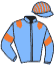 casaque portée par Pageot A. jockey du cheval de course UNE DAVRILL, information pmu ZETURF