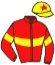casaque portée par Prichard Mlle C. jockey du cheval de course KANFYN LUDOIS, information pmu ZETURF