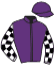 casaque portée par Zuliani L. jockey du cheval de course NORDICA DEBELAIR, information pmu ZETURF