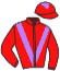 casaque portée par Pouchin A. jockey du cheval de course LA ROCHETTE, information pmu ZETURF