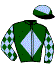 casaque portée par Bails Mlle L. jockey du cheval de course BOTTOMS UP, information pmu ZETURF