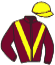 casaque portée par Mescam D. jockey du cheval de course IORANA VALLIS, information pmu ZETURF