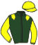 casaque portée par Madamet A. jockey du cheval de course VIBRATO, information pmu ZETURF