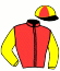 casaque portée par Forest M. jockey du cheval de course ELLE LA VITESSE, information pmu ZETURF