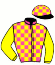 casaque portée par Madamet A. jockey du cheval de course FLUTE EN SOL, information pmu ZETURF