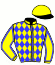 casaque portée par Demuro C. jockey du cheval de course COLD PLAY, information pmu ZETURF