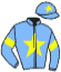 casaque portée par Demuro C. jockey du cheval de course AFGHANY, information pmu ZETURF