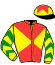 casaque portée par Andrieux T. jockey du cheval de course KABALLERO, information pmu ZETURF