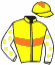 casaque portée par Journiac H. jockey du cheval de course FATU HIVA, information pmu ZETURF