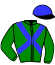 casaque portée par Meury G. jockey du cheval de course ATLANTIC WAYS, information pmu ZETURF