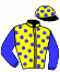 casaque portée par Blot Mme M. jockey du cheval de course FASHION MAKER, information pmu ZETURF