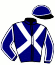 casaque portée par Donio G. jockey du cheval de course ESTERELLA D'IDEF (FR), information pmu ZETURF