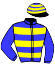 casaque portée par Thomain Cl. jockey du cheval de course ETOILE DE QUESNY, information pmu ZETURF