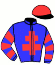 casaque portée par Junod G. jockey du cheval de course HOTESSE JENILOU (FR), information pmu ZETURF