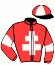 casaque portée par Launois J. R. jockey du cheval de course IBERIA DU LUDE, information pmu ZETURF