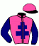 casaque portée par Le Beller T. jockey du cheval de course INAYA MATIDY, information pmu ZETURF