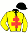 casaque portée par Monclin J. Ph. jockey du cheval de course GALAXY VAUCEENNE, information pmu ZETURF