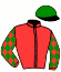 casaque portée par Van Petten Mlle E. jockey du cheval de course HARIBO DE MOUTIERS, information pmu ZETURF