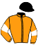 casaque portée par Thomain D. jockey du cheval de course FLIGHT COMMODORE, information pmu ZETURF