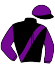 casaque portée par Duval C. M. jockey du cheval de course DESIR D'ARIANE, information pmu ZETURF
