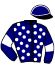 casaque portée par Martin L. A. jockey du cheval de course IPSOS LAND, information pmu ZETURF