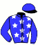 casaque portée par Wartel F. A. jockey du cheval de course HAPPY JAVANAIS, information pmu ZETURF