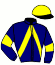 casaque portée par Brossard N. R. jockey du cheval de course LUGOS DE MONTAURAN, information pmu ZETURF casaque portée par Brossard N. R. jockey du cheval de course LUGOS DE MONTAURAN, information pmu ZETURF