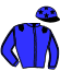 casaque portée par Clin Ch. jockey du cheval de course LOU DE LOSQUE, information pmu ZETURF