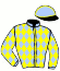 casaque portée par Foucault V. jockey du cheval de course IRON MAN DE LUBEL (FR), information pmu ZETURF