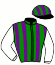 casaque portée par Belleveaux J. jockey du cheval de course ELTON BALL (FR), information pmu ZETURF