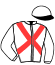 casaque portée par Destrade P. jockey du cheval de course ESPION JIHAIME, information pmu ZETURF