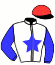 casaque portée par Pauleau D. jockey du cheval de course FILOU DES PISTES, information pmu ZETURF