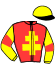 casaque portée par Gout E. jockey du cheval de course IRIS DE GINAI, information pmu ZETURF
