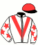 casaque portée par Mortagne N. jockey du cheval de course KANSAS DE CASTELLE, information pmu ZETURF