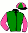 casaque portée par Mourot N. jockey du cheval de course FLEURON D'ACADIE, information pmu ZETURF