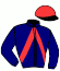 casaque portée par Fresneau L. jockey du cheval de course INFANTE DE TOUES, information pmu ZETURF