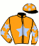 casaque portée par Ouvrie F. jockey du cheval de course DIORICIMO D'EVA (FR), information pmu ZETURF