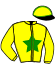 casaque portée par Gelormini G. jockey du cheval de course GRAVALETA (FR), information pmu ZETURF